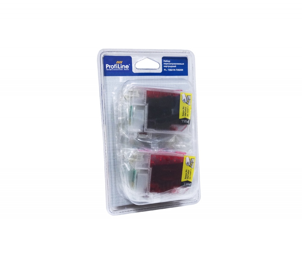 Перезаправляемые картриджи PL-T0481-T0486 для принтеров Epson StylusPhoto R200/К220/R300/R320/R340/RX500/RX600/RX620/RX640 с чернилами на водной основе заправленные с чипом 6*13 мл ProfiLine