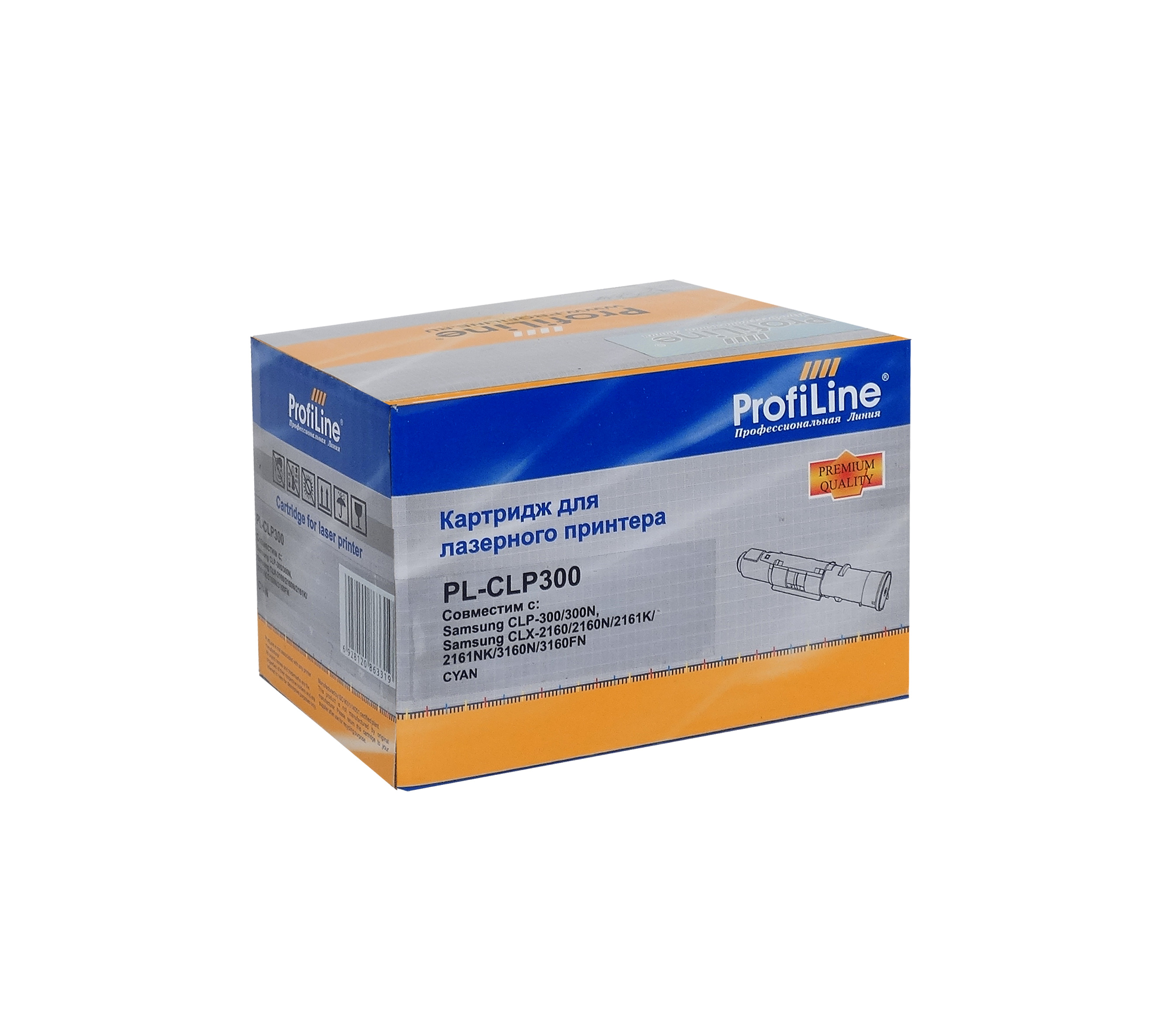 Картридж PL-CLP-K300A для принтеров Samsung CLP-300/CLP-300N/CLX-2160/CLX-2160N/CLX-3160/CLX-3160FN/CLX-3160N Black 2000 копий ProfiLine