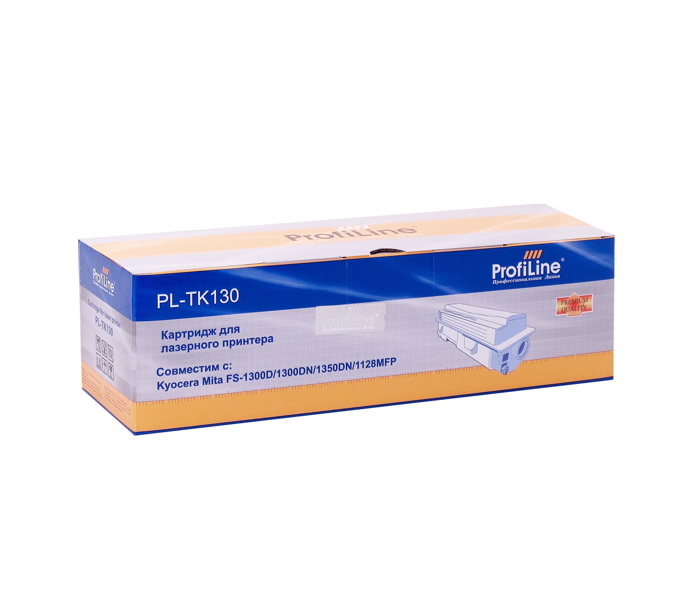 Тонер-туба PL-TK-130 для принтеров Kyocera FS1028/FS-1028MFP/FS-1028MFP/DP/FS-1128/FS-1128MFP/FS-1128/DP/FS-1300/FS-1300D/FS-1300DN/FS-1350/FS1350DN 7200 копий ProfiLine