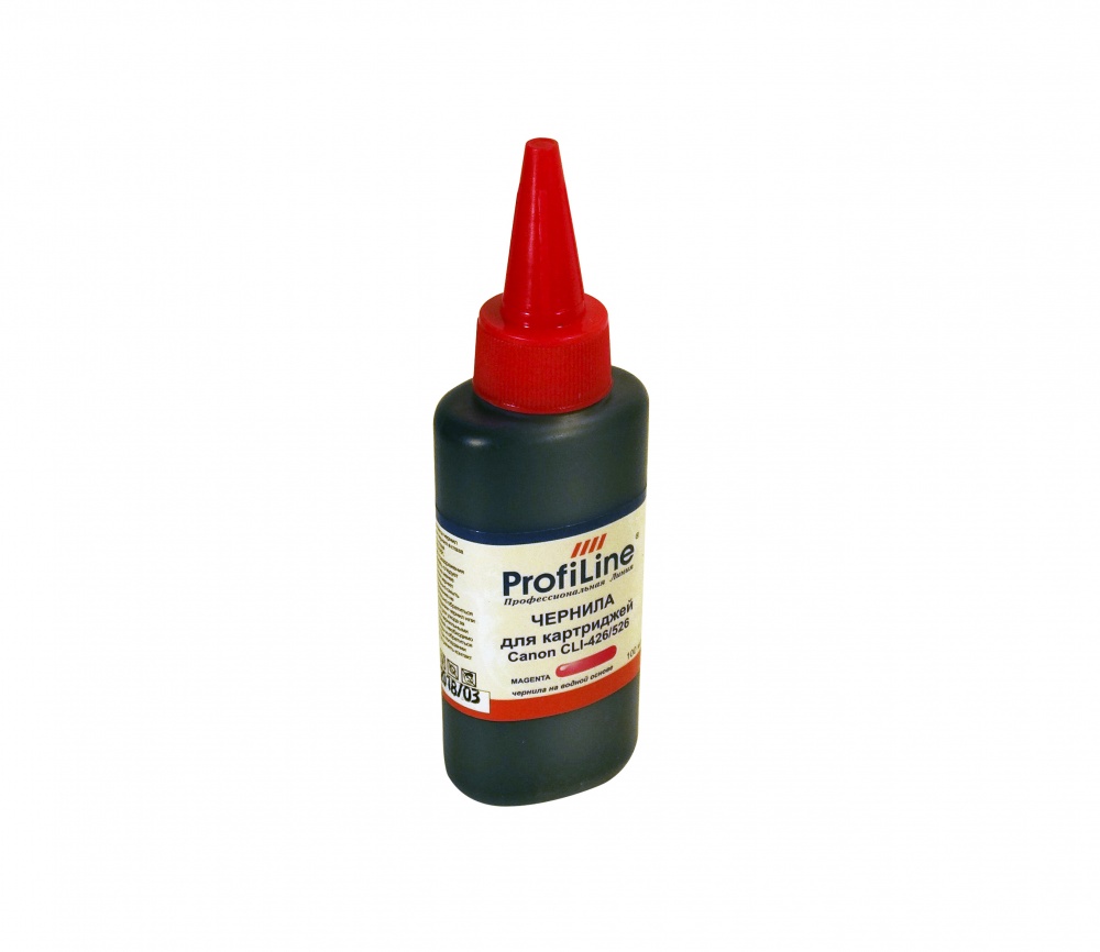 Чернила PL-CLI-426/526 для принтеров Canon MX714/MX884/MX894/iP4840/iP4940/MG5140/MG5240/MG5340/MG6140/MG6240/MG8140/MG8240/iX6540 на водной основе Magenta 100 мл ProfiLine