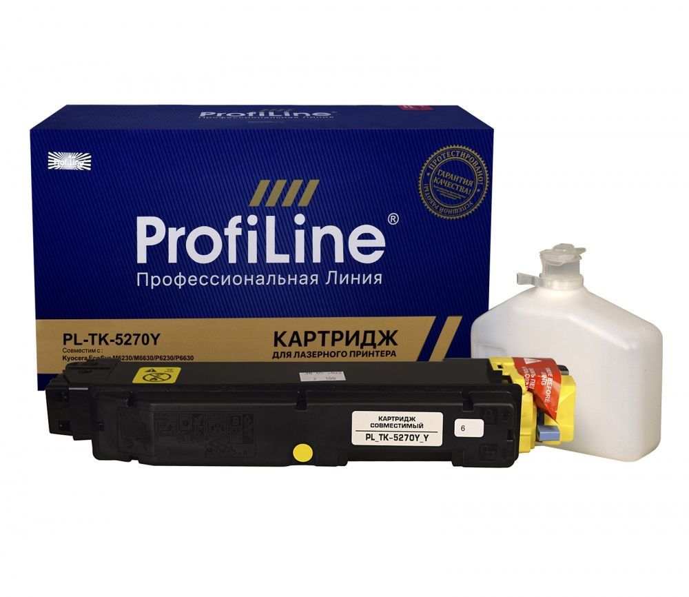 Тонер-туба PL-TK-5270Y для принтеров Kyocera EcoSys M6230/M6630/P6230/P6630 Yellow 6000 копий ProfiLine