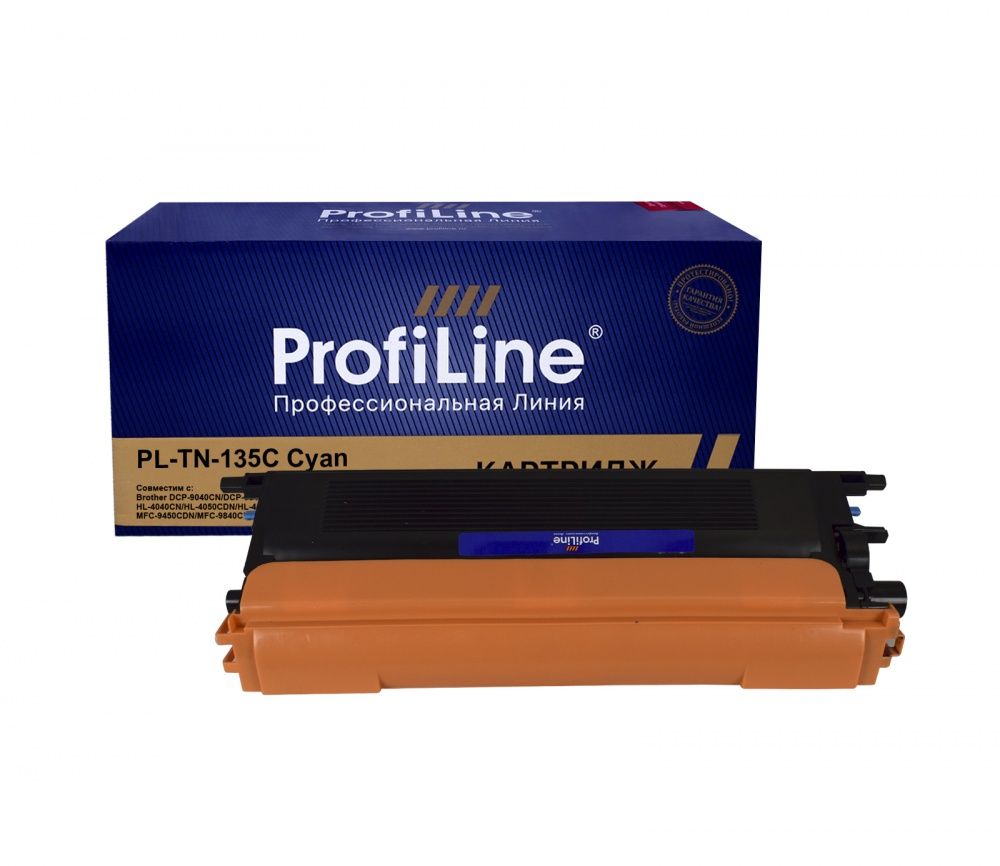 Тонер-картридж PL-TN-135C для принтеров Brother DCP-9040CN/DCP-9042CDN/DCP-9045CDN/HL-4040CN/HL-4050CDN/HL-4070CDW/MFC-9440CN/MFC-9450CDN/MFC-9840CDW Cyan 4000 копий ProfiLine