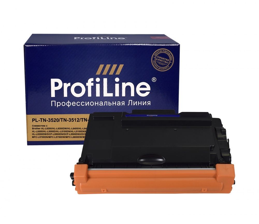 Тонер-картридж PL-TN-3520/TN-3512/TN-3480 для принтеров Brother HL-L6300/HL-L6300DW/HL-L6400/HL-L6400DW/HL-L5000/HL-L5000D/HL-L5100DN/HL-L5100DNX/HL-L5200DW/DCP-L5500DN/DCP-L5500DNX/DCP-L6600DW/MFC-L5700DN/MFC-L5750DW/MFC-L6800DW/MFC-L6900DW 20000 копий ProfiLine