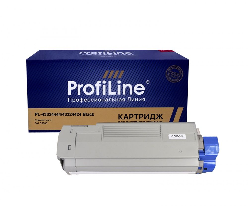 Картридж PL-43324444/43324424 для принтеров Oki C5800 Black 6000 копий ProfiLine