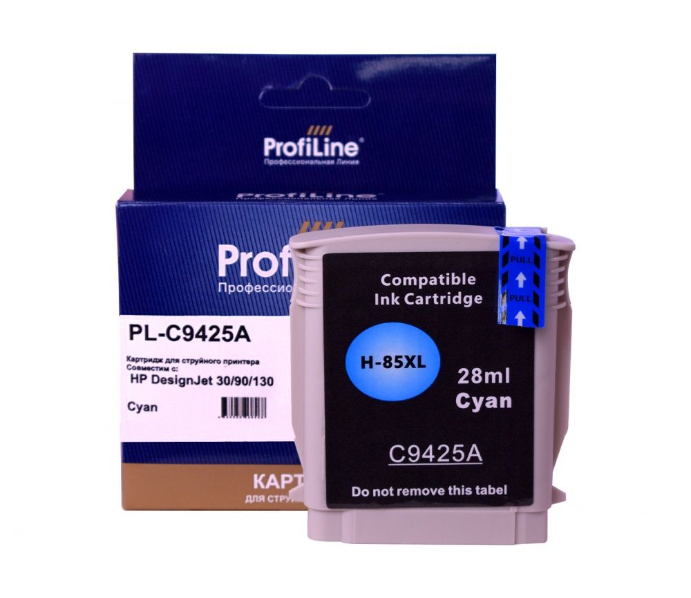Струйный картридж PL-C9425A (№85) для принтеров HP DesignJet 30/90/130 Cyan 28 мл ProfiLine