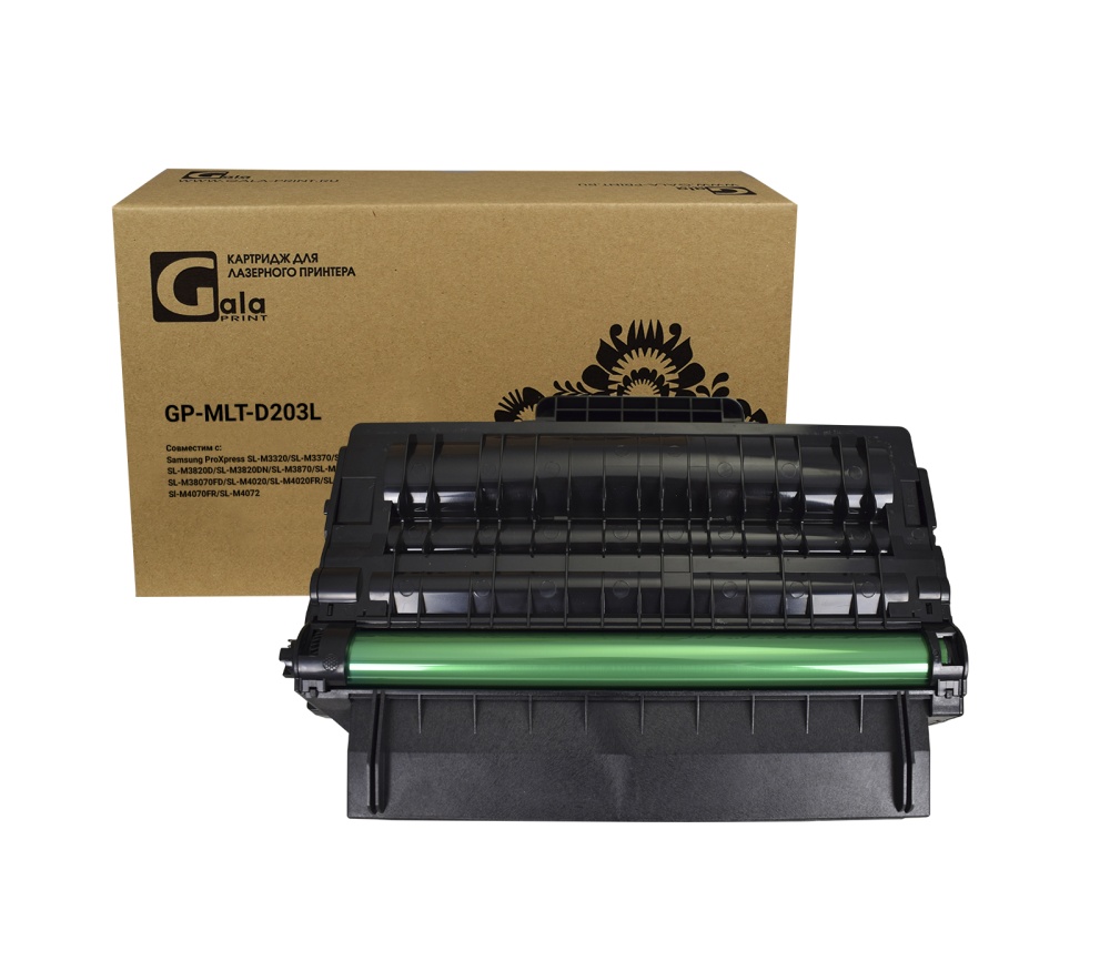 Картридж GP-MLT-D203L для принтеров Samsung ProXpress SL-M3320/SL-M3370/SL-M3820/SL-M3820D/SL-M3820DN/SL-M3870/SL-M3870FW/SL-M38070FD/SL-M4020/SL-M4020FR/SL-M4070/Sl-M4070FR/SL-M4072 5000 копий GalaPrint