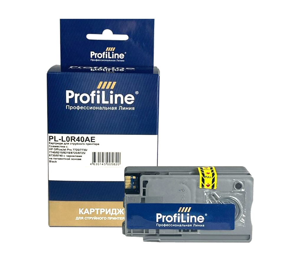 Струйный картридж PL-L0R40AE (№957XL) для принтеров HP OfficeJet Pro 7720/7730/7740/8210/8218/8720/8725/8730/8740 с чернилами на пигментной основе Black 73,0 мл ProfiLine
