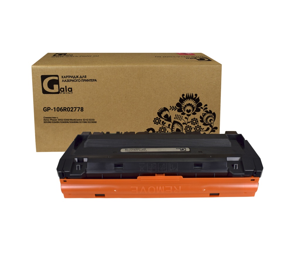 Картридж GP-106R02778 для принтеров Xerox Phaser 3052/3260/WorkCentre 3215/3225/3052NI/3260DI/3260DN/3260DNI/3215NI/3225DNI 3000 копий GalaPrint