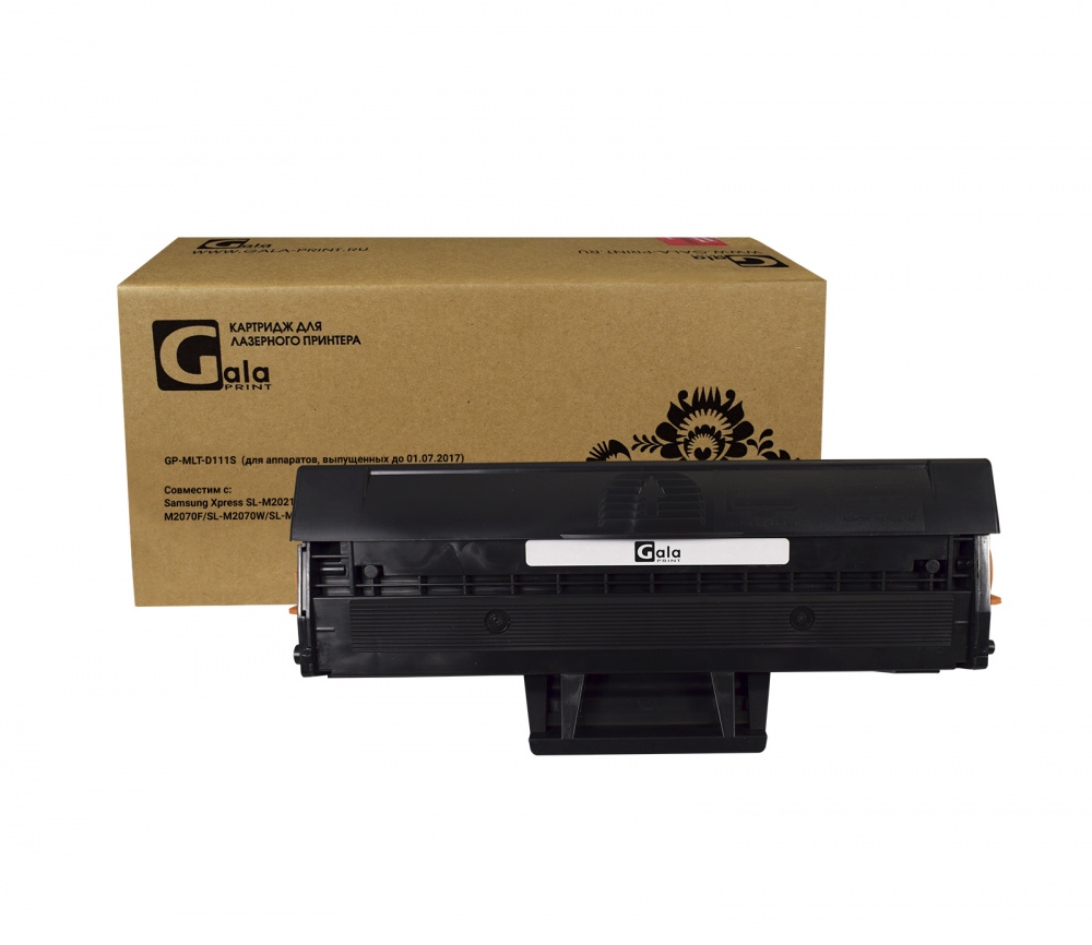 Картридж GP-MLT-D111S для принтеров Samsung Xpress SL-M2020/SL-M2020W/SL-M2021/SL-M2022/M2070F/SL-M2070W/SL-M2070F/SL-M2070FW/SL-M2072 1000 копий GalaPrint