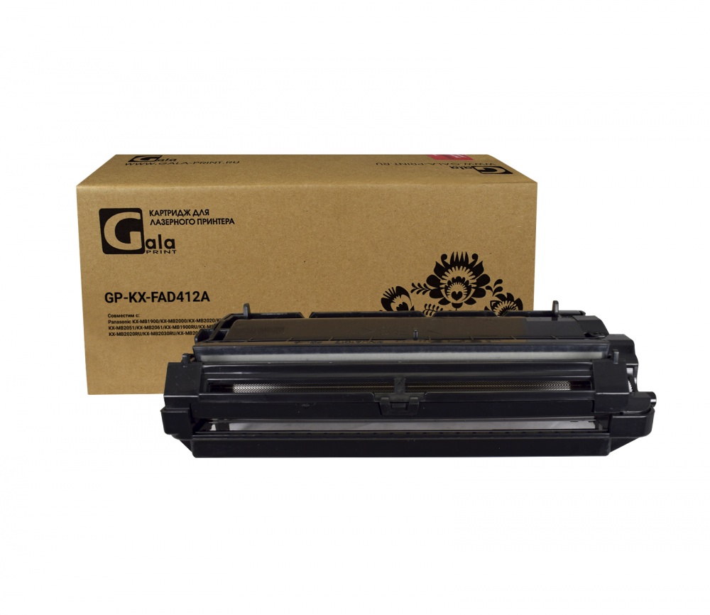 Драм-картридж GP-KX-FAD412A для принтеров Panasonic KX-MB1900/KX-MB2000/KX-MB2020/KX-MB2030/KX-MB2051/KX-MB2061/KX-MB1900RU/KX-MB2000RU/KX-MB2020RU/KX-MB2030RU/KX-MB2051RU/KX-MB2061RU Drum 6000 копий GalaPrint