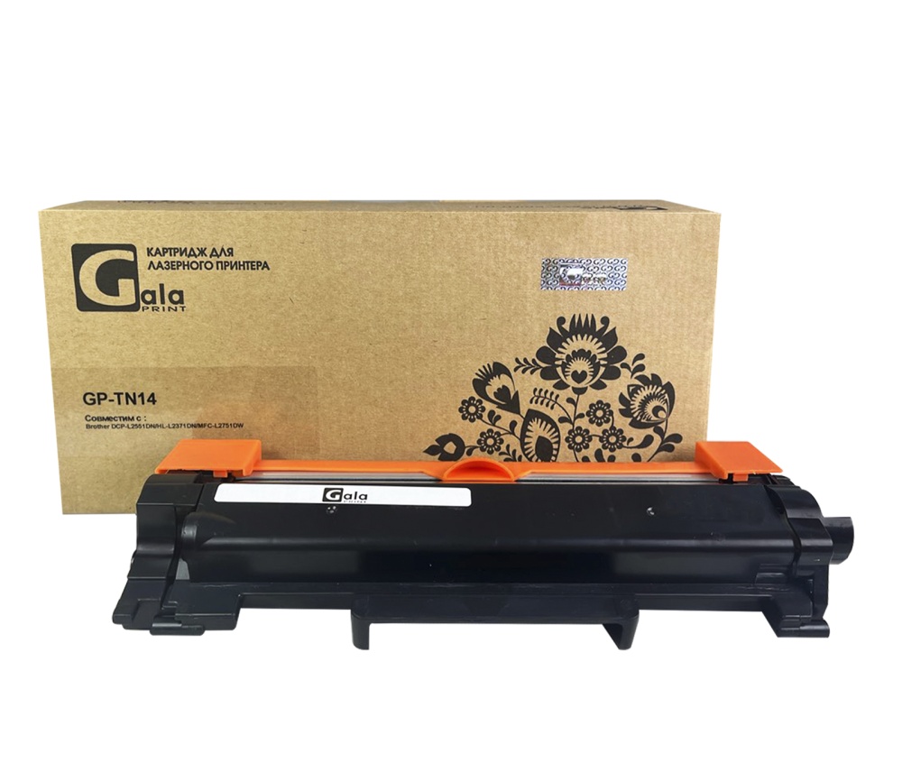 Тонер-картридж GP-TN-14 для принтеров Brother DCP-L2551DN/HL-L2371DN/MFC-L2751DW 4500 копий GalaPrint