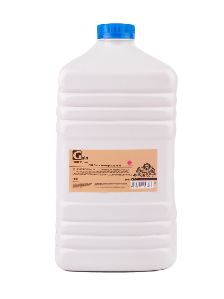 Тонер OKI Color Universal (C310/330/510/530/610/710/711/810/830, MC350/360/560, C3300/3400/3450/3520/3530/3600/5550/5600/5650/5700/5750/5800/5850/5900/6000/6050/6100/9600/9655/9650/9800)/ Xerox Phaser 7400 Magenta 500гр (P803) GalaPrint