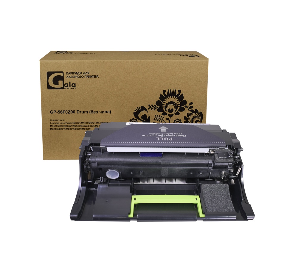 Драм-картридж GP-56F0Z00 для принтеров Lexmark LaserPrinter-MS321/MX321/MS421/MX421/MS521/MX521/MX522/MS621/MS622/MX622/B2338/MB2338/B2442/MB2442/B2546/MB2546/B2650/MB2650 Drum без чипа 60000 копий GalaPrint